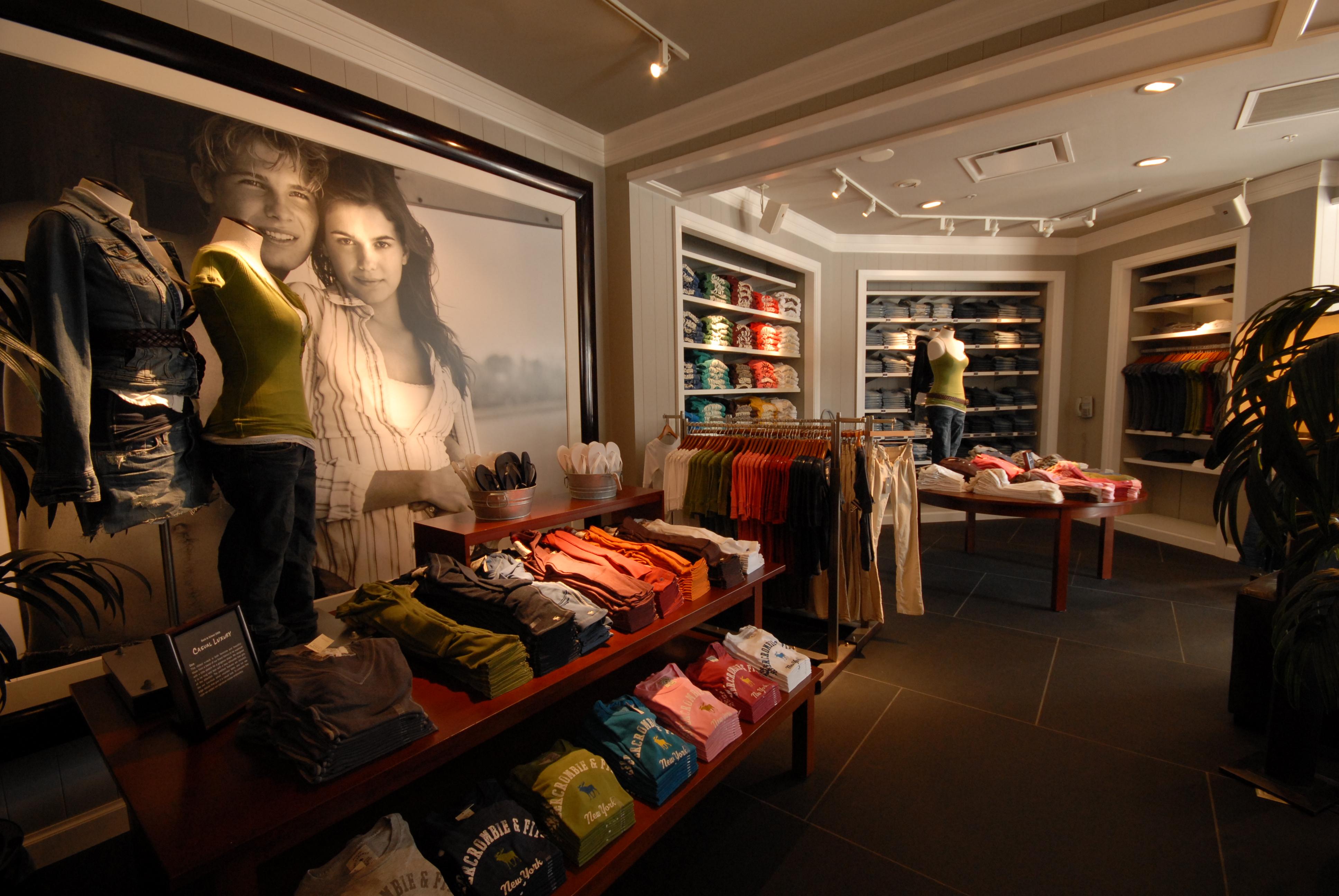 Abercrombie & Fitch  Retail Wall Panels, Retail Fixtures